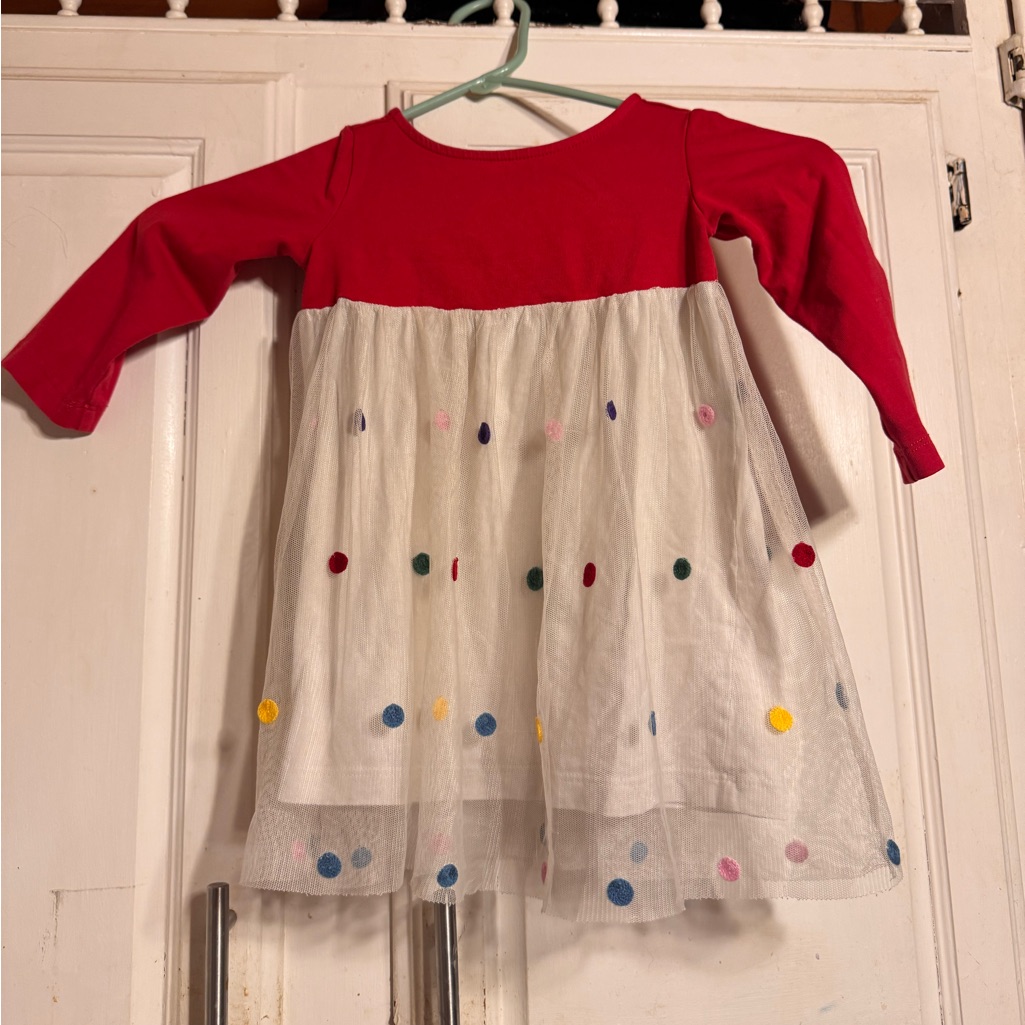 Hanna Andersson Red And White Dress Infant 18-24 Months